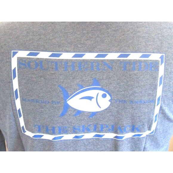 Southern Tide Men's Long Sleeve Skipjack Fishing Seven Seas Blue T shirt NWT - Picture 6 of 7